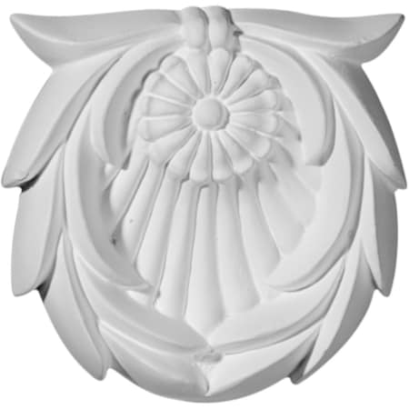 Ekena Millwork 3 1/8"W x 3 1/8"H x 5/8"P Shell with Leaves Center ROS03X03X01SH